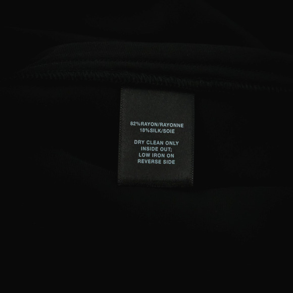 Lafayette 148 Size Small S Black Velvet Roslin Scoop 3/4 Bell Sleeve Silk Top - Picture 6 of 7